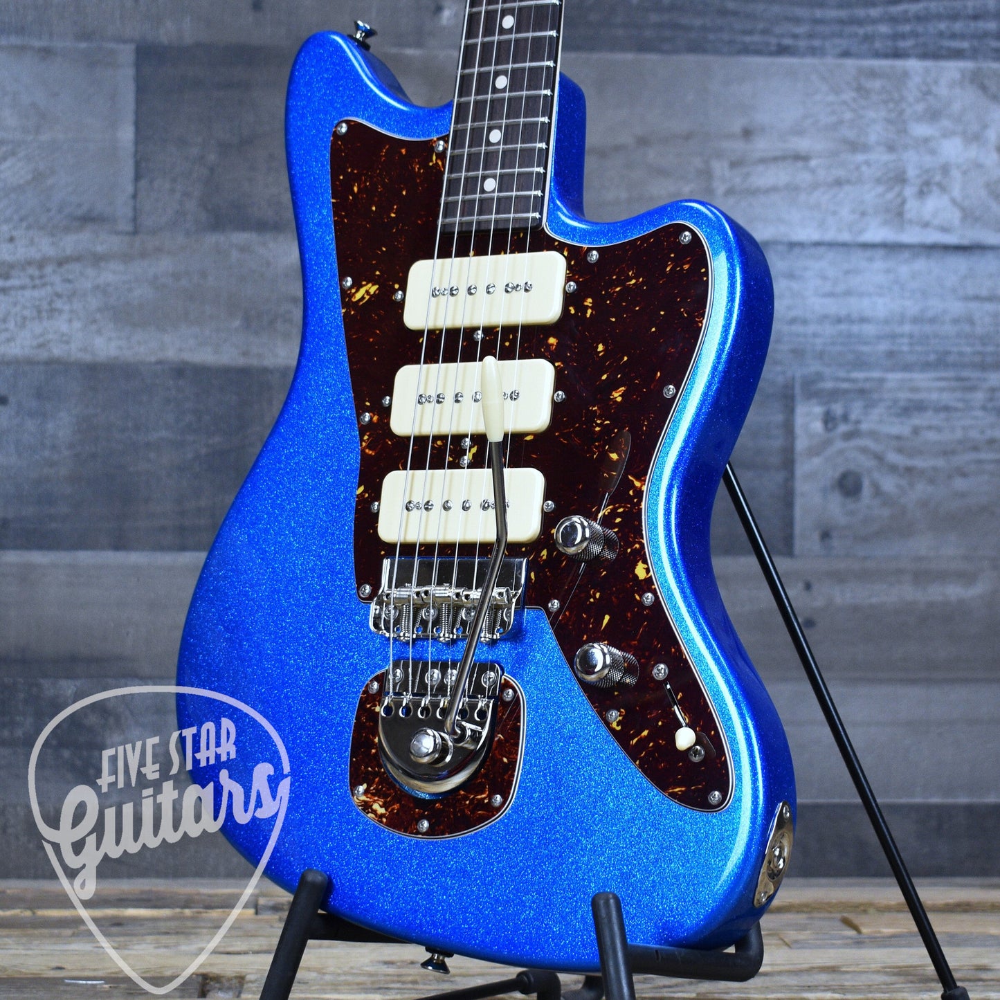 Tom Anderson Raven Classic - Big Sparkle Candy Apple Blue with Gig Bag