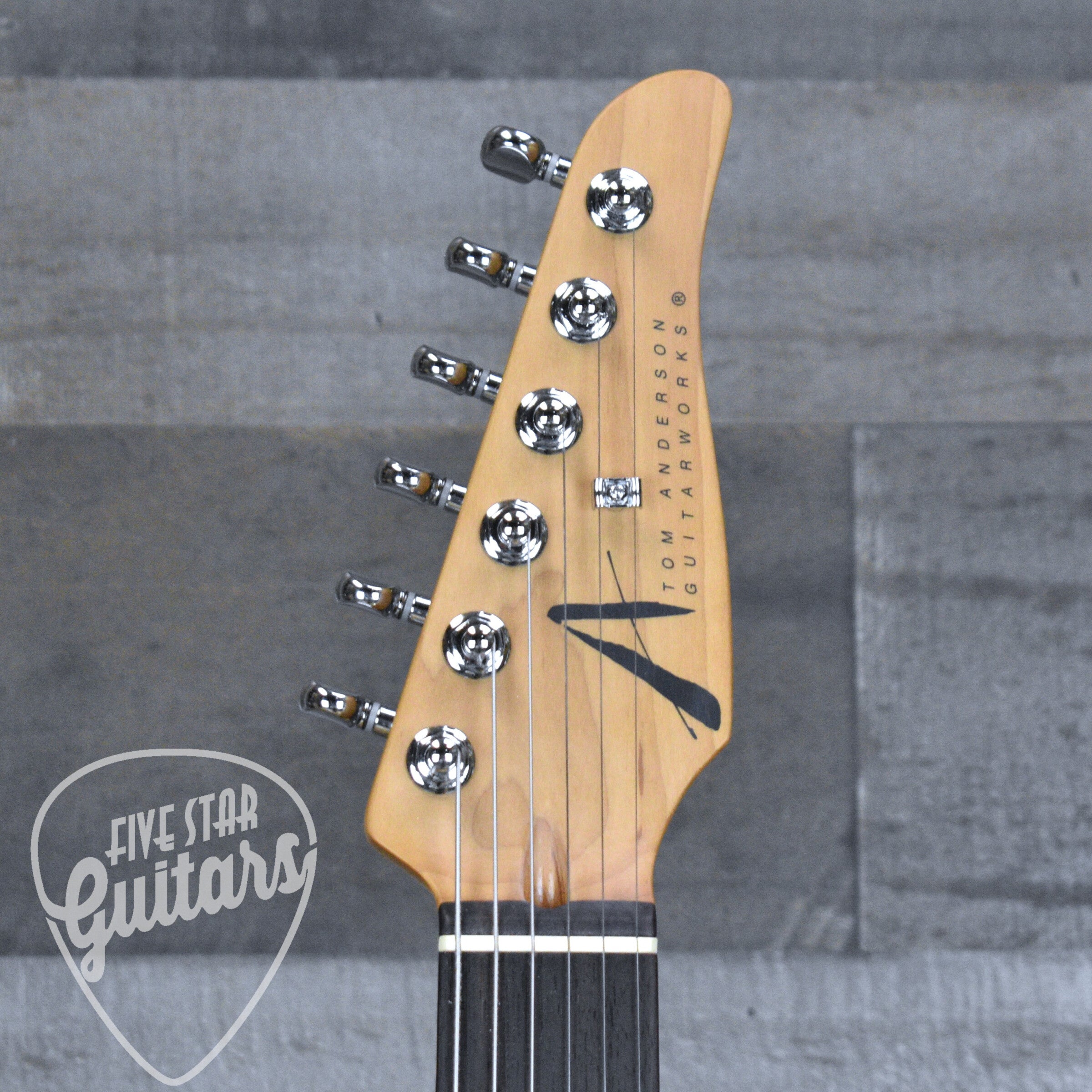 Tom Anderson Raven Shorty - Rustic Brown Edge Burst with Gigbag