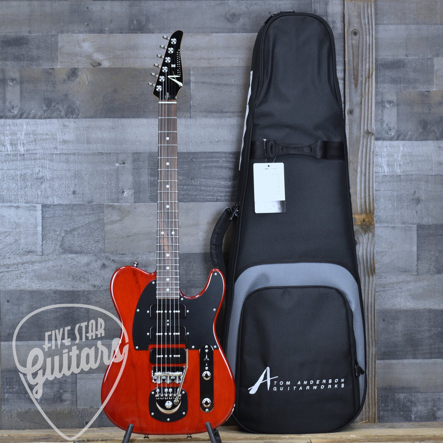 Tom Anderson T-Classic - Transparent Cherry with Gigbag