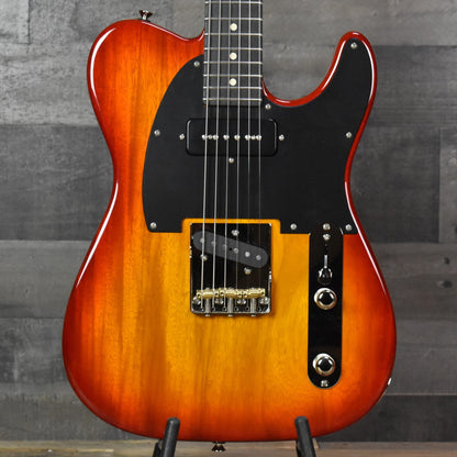 Tom Anderson T Icon - Transparent Amber to Cherry Burst with Hard Shell Case