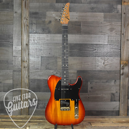 Tom Anderson T Icon - Transparent Amber to Cherry Burst with Hard Shell Case