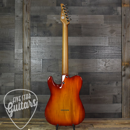 Tom Anderson T Icon - Transparent Amber to Cherry Burst with Hard Shell Case