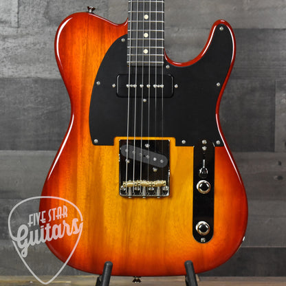 Tom Anderson T Icon - Transparent Amber to Cherry Burst with Hard Shell Case