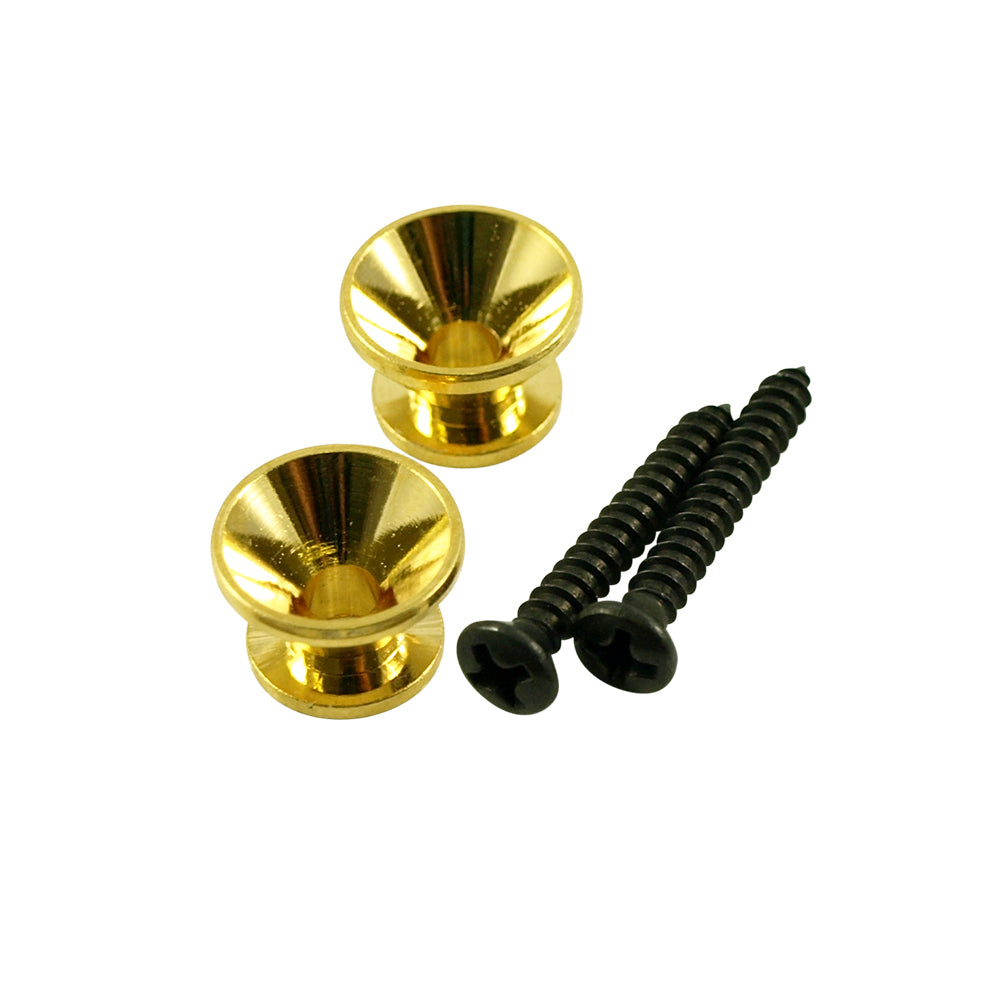WD Music Gold Strap Button Set Vintage Style with Screws