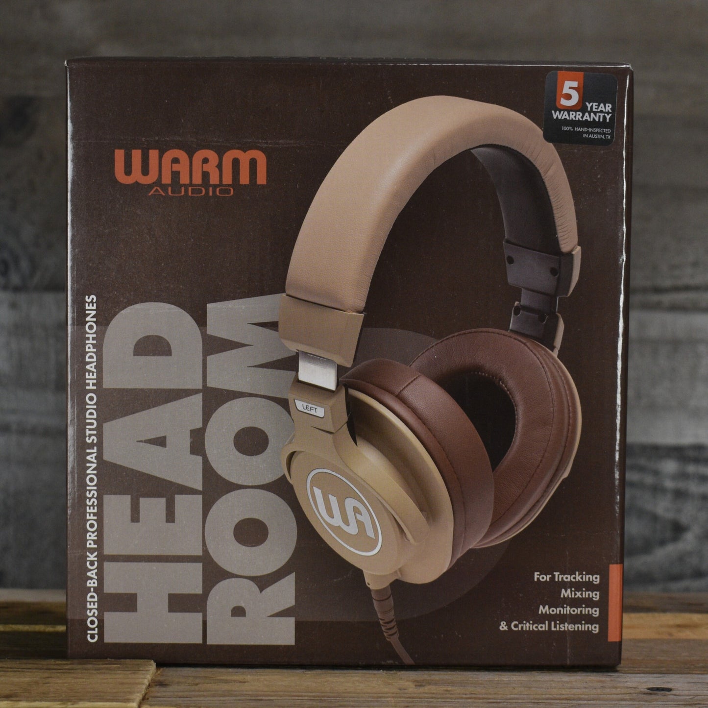 Warm Audio HeadRoom Closed-Back Professional Studio Headphones - Tan with Carrying Case