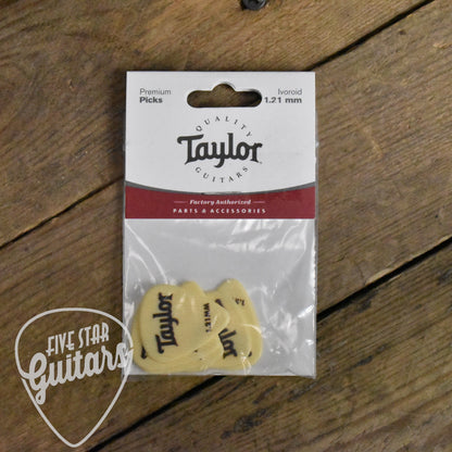 Taylor Premium Celluloid 351 Shape 1.21mm Ivoroid Guitar Picks - 6 Pack